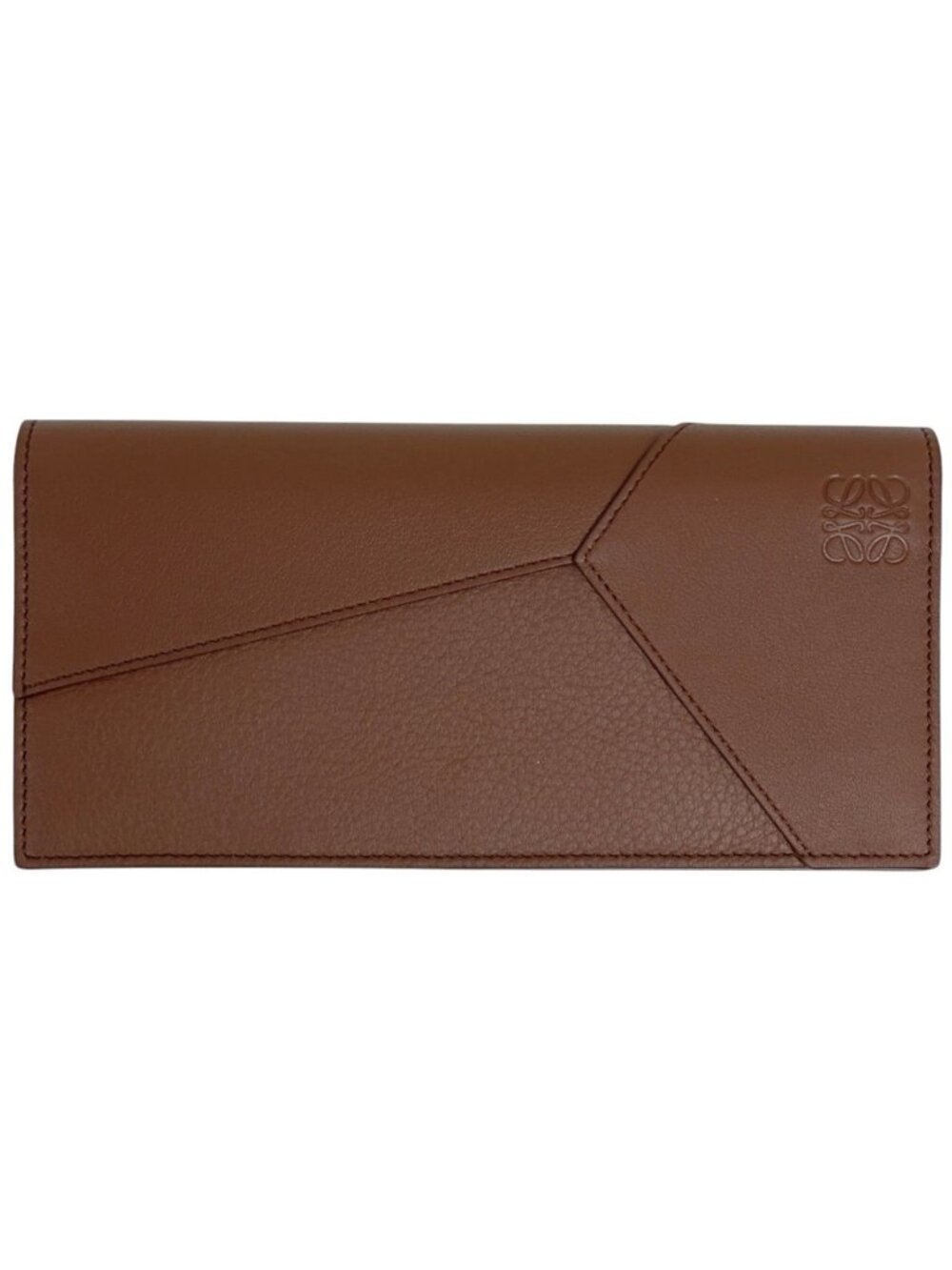 Loewe Puzzle Long Horizontal Wallet Anagram Calfskin Brown